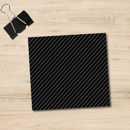 Enkel svart och rökig svart, smal diagonal Rand Post-it Block