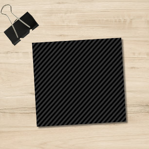 Enkel svart och rökig svart, smal diagonal Rand Post-it Block