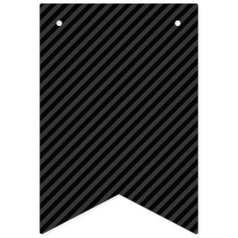 Enkel svart och rökig svart, smal diagonal Rand Vimplar