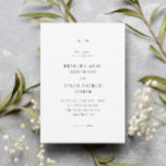Enkel svart och vit Elegant bröllop Inbjudningar<br><div class="desc">En enkel svartvitt Elegant bröllop-inbjudan med klassisk typografi. Perfekt för ett klassiskt bröllop,  där det traditionella inslag kombineras med moderna detaljer för att skapa perfekten med en kombination av tidlös elegans. Klicka på knappen Redigera om du vill anpassa designen.</div>