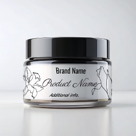 Enkel svart och vit Elegant Vattenflaska Etikett