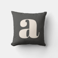 Enkel svart och vit fet retro Monogram initialt