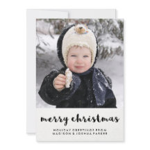 Enkel svart och vit God jul med foto