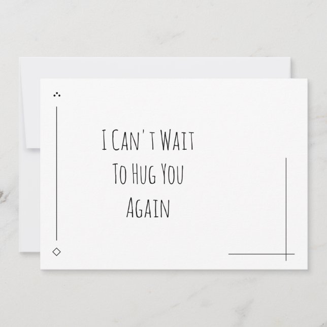 Enkel svart och vit. Jag kan inte vänta på att hug (Framsida)