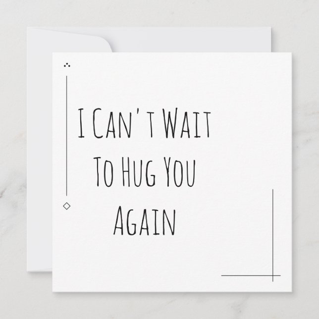 Enkel svart och vit. Jag kan inte vänta på att hug (Framsida)