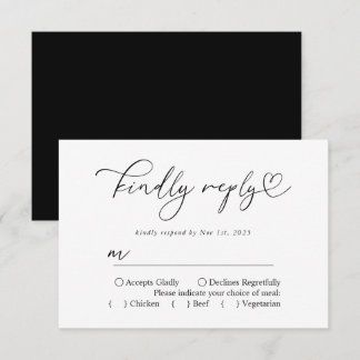 Enkel svart och vit kalligrafi för svar