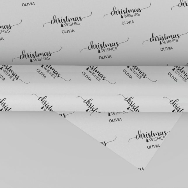 Enkel svart och vit kalligrafi - jul presentpapper (Skapare uppladdad)