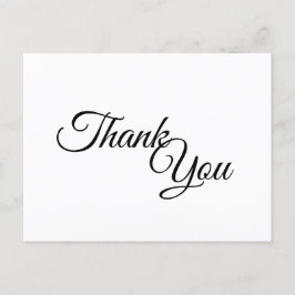 Enkel svart och vit kalligrafi, Tack Vykort