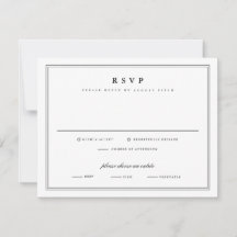 Enkel svart och vit klassisk vigselram