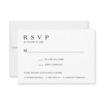 Enkel svart och vit mat Modern Bröllop