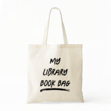 Enkel svart och vit min Bibliotek Bok-säck