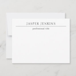 Enkel, svart och vit, minimal, modern anteckningskort