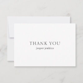 Enkel, svart och vit, minimal, modern tack kort