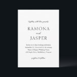 Enkel svart och vit modern Bröllop i fetstil Inbjudningar<br><div class="desc">Inbjudan till elegant bröllop med enkel och minimal design. En klassisk layout med stora bokstäver i namn för en modern väntetid till denna traditionella inbjudan till stil. Den här svarta och vita designen kan ändras till valfri färg i designredigeringsverktyget i verktyg. Den här bröllopsinbjudan är perfekt för ett formellt bröllop....</div>