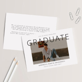 Enkel svart och vit modern foto Studenten Meddelande