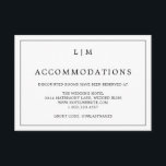 Enkel svart och vit Monogram Elegant bröllop Tilläggskort<br><div class="desc">Kortet för hölje i bröllop har en modern utformning av eleganten med två brev-monogram överst och dina detaljer omgivna av ett tunt gräns. All text är svart, över en vit bakgrund och baksidan är helsvart. Typsnitt och färg kan ändras till valfritt färg. En chic och snyggt som är underbar för...</div>