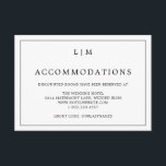 Enkel svart och vit Monogram Elegant bröllop Tilläggskort<br><div class="desc">Kortet för hölje i bröllop har en modern utformning av eleganten med två brev-monogram överst och dina detaljer omgivna av ett tunt gräns. All text är svart, över en vit bakgrund och baksidan är helsvart. Typsnitt och färg kan ändras till valfritt färg. En chic och snyggt som är underbar för...</div>