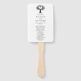 Enkel svart och vit Monogram Heart Träd Bröllop