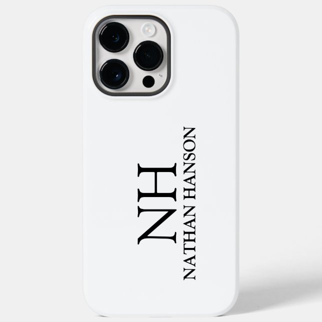 Enkel svart och vit monogram Modern (Baksida)