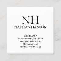 Enkel svart och vit monogram Modern