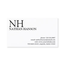 Enkel svart och vit monogram Modern