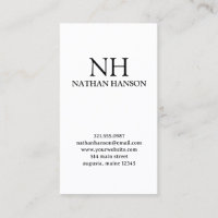 Enkel svart och vit monogram Modern