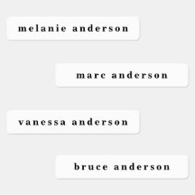 Enkel svart och vit Namn