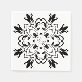 Enkel svart och vit Pappersservett