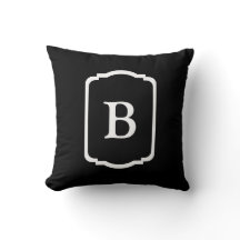 Enkel svart och vit ramad monogram