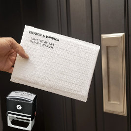 Enkel svart och vit Returadress Självfärgande Stämpel