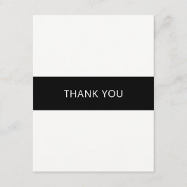 Enkel svart och vit tack-kort - platt tack kort
