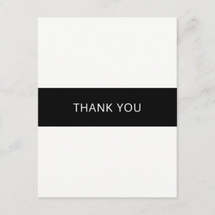 Enkel svart och vit tack-kort - platt tack kort
