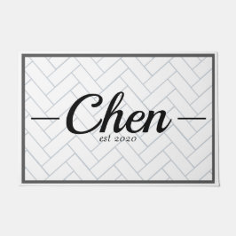 Enkel svart- och vitplatta, etablerat år