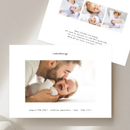 Enkel svart på vitt med foto från baby meddelande