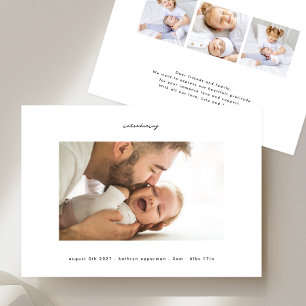 Enkel svart på vitt med foto från baby meddelande