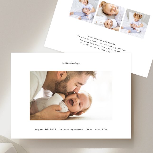 Enkel svart på vitt med foto från baby meddelande (Skapare uppladdad)