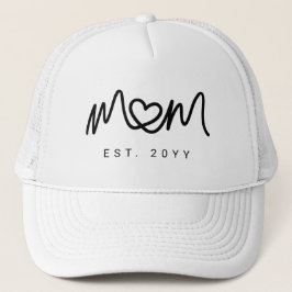 Enkel svart script hjärta Ny mamma etablerad Keps