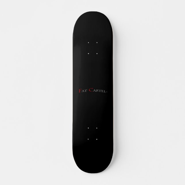 Enkel svart Skateboard "för fet kartell" (Framsida)