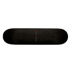 Enkel svart Skateboard "för fet kartell" Bräda 20,5 Cm