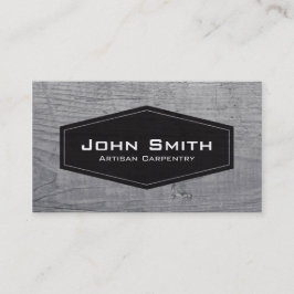 Enkel svart skiva på Wood Carpenter & Woodworking  Visitkort