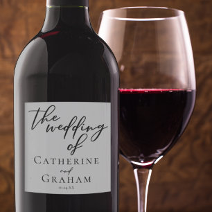 Enkel svart typografi, modern formalisk Bröllop