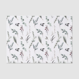 Enkel svart vinter - botaniskt vattenfärgsjul