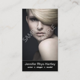 Enkel svart visitkort för paneldubblaHeadshot