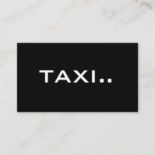 Enkel svart visitkortvittext - TAXI Visitkort