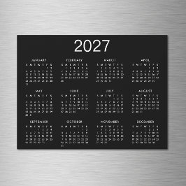 Enkel svart-vit 2027-kalender