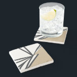 Enkel svart vit Abstrakt Guld Stone Stenunderlägg<br><div class="desc">Skydda yta i stil med denna enkla svarta vita Abstrakt Stone-Underlägg. Contemporaryn och den abstrakta designen har en vit och guld-bakgrund med en svart abstrakt design i mitten. Underlägg är tillverkad av ett hållbart stenmaterial och har kork som underlag för att förhindra att möbler glider och skydda möbler. Den här...</div>