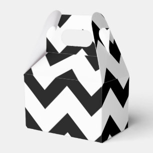 Enkel svart vit chevron mönster linjer retro presentaskar