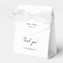 Enkel svart & vit elegant minimalistisk bröllop presentaskar