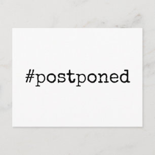 Enkel svart & vit Hashtag Uppställd Bröllop Vykort