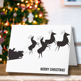 Enkel svart vit jul helgkort